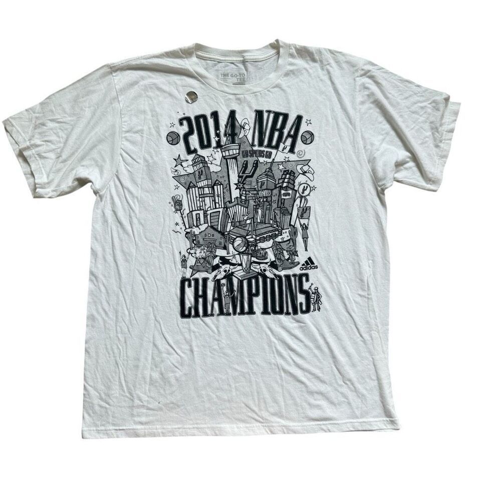 Brand New Adidas San Antonio Spurs Championship 2014 Team Tee Shirt - Sz XL